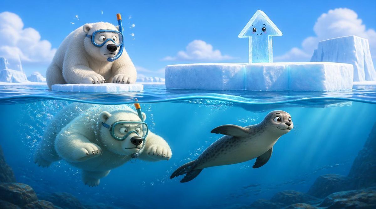 Может ли белый медведь охотиться в воде